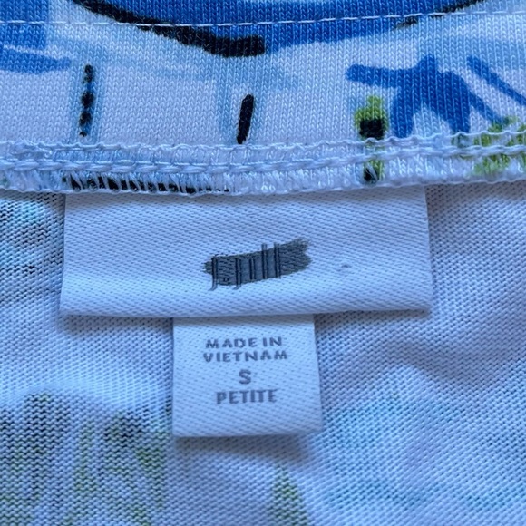 J.Jill Tropical Island Print Skirt size small petite Preowned great condition - Picture 4 of 5